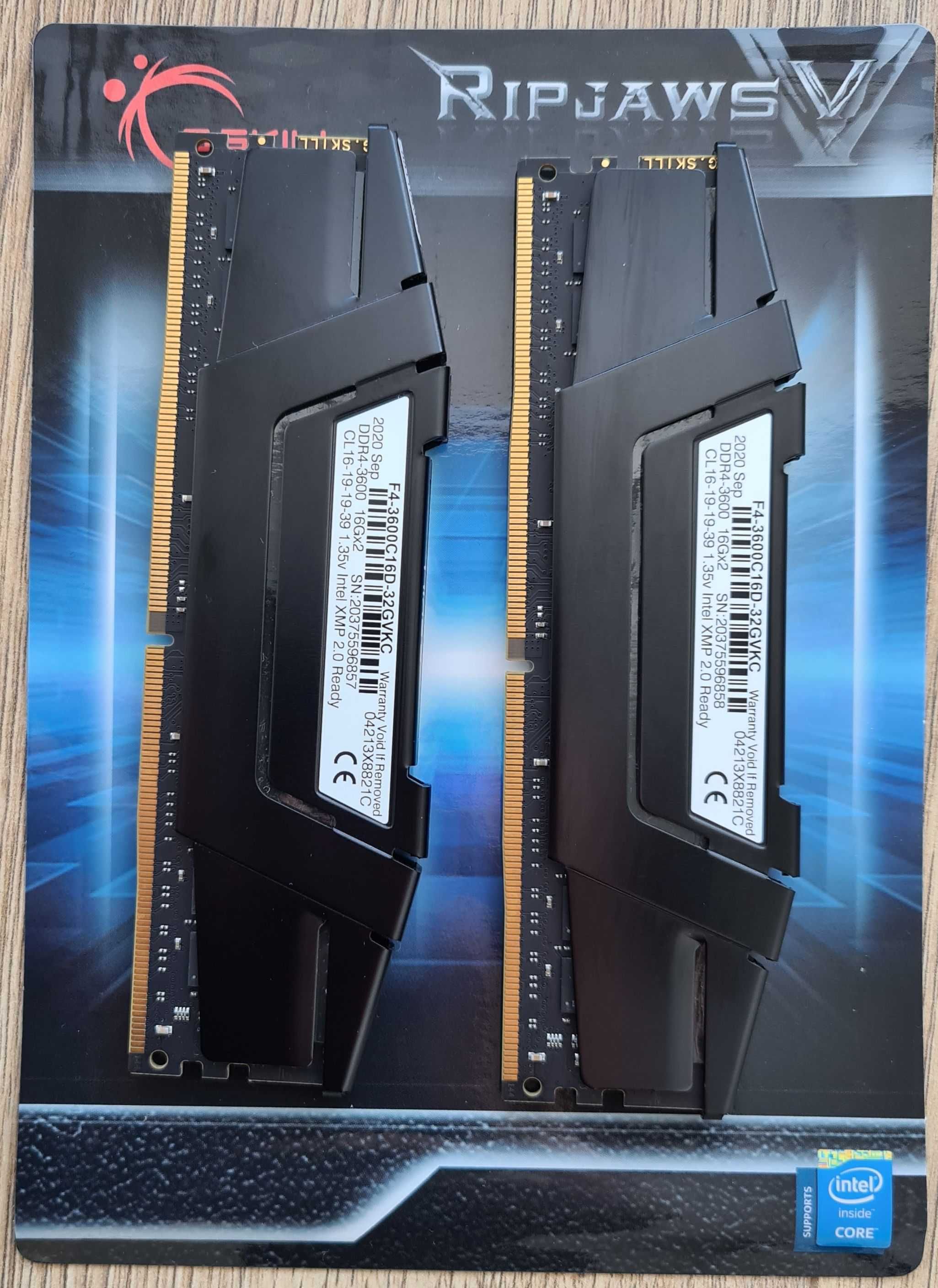 Pamięć RAM G.SKILL Ripjaws V DDR4 32GB (2x16GB) CL16 3600MHz