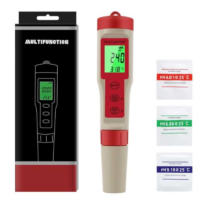 ‼️Портативний тестер якості води 4 в 1 TDS\EC\PH та температури‼️