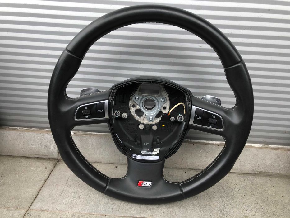 Kierownica Łopatki Multifunkcja AUDI A5 A4 B8 S5 8T Biała Nic