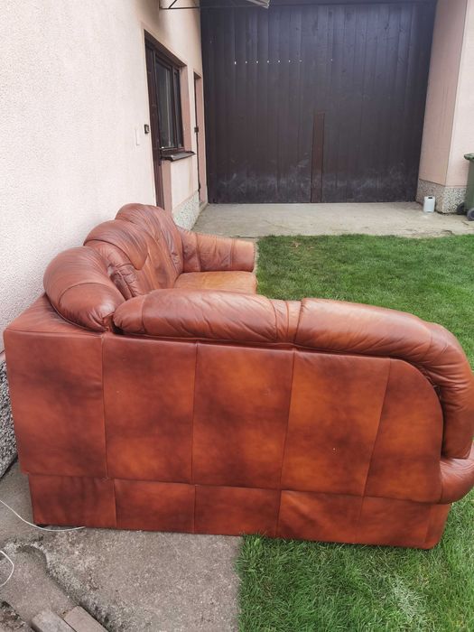 Wersalka rozkładana skórzana