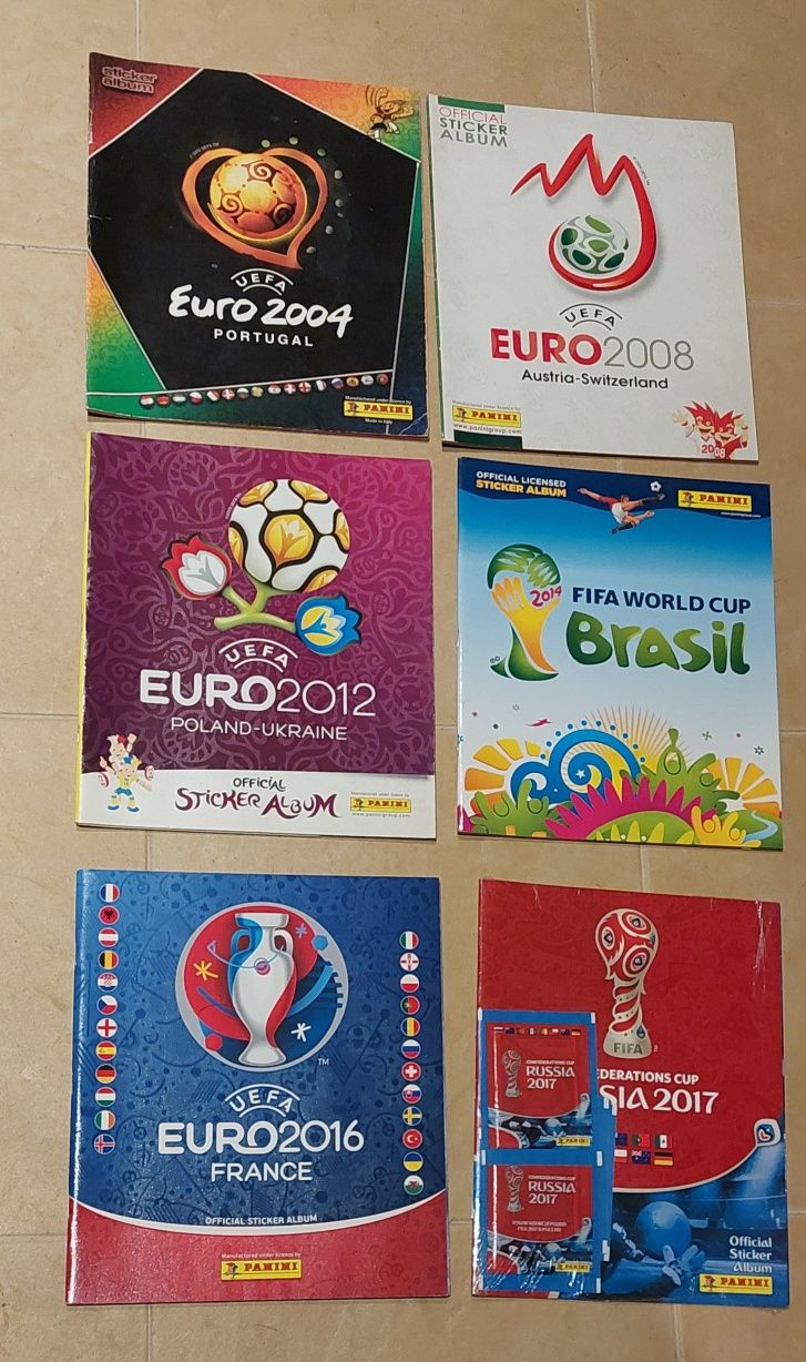 Cadernetas de Cromos Vazias | Europeu, Mundial, Liga Portuguesa, etc