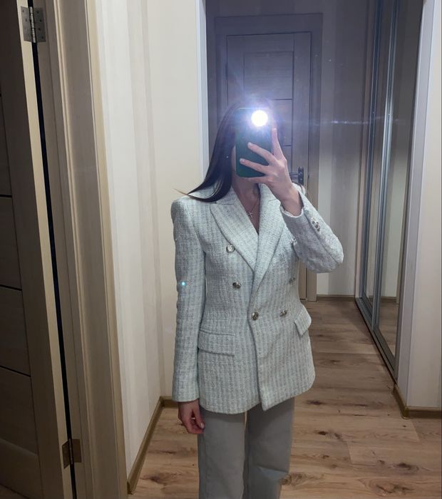 Твідовий піджак жакет zara