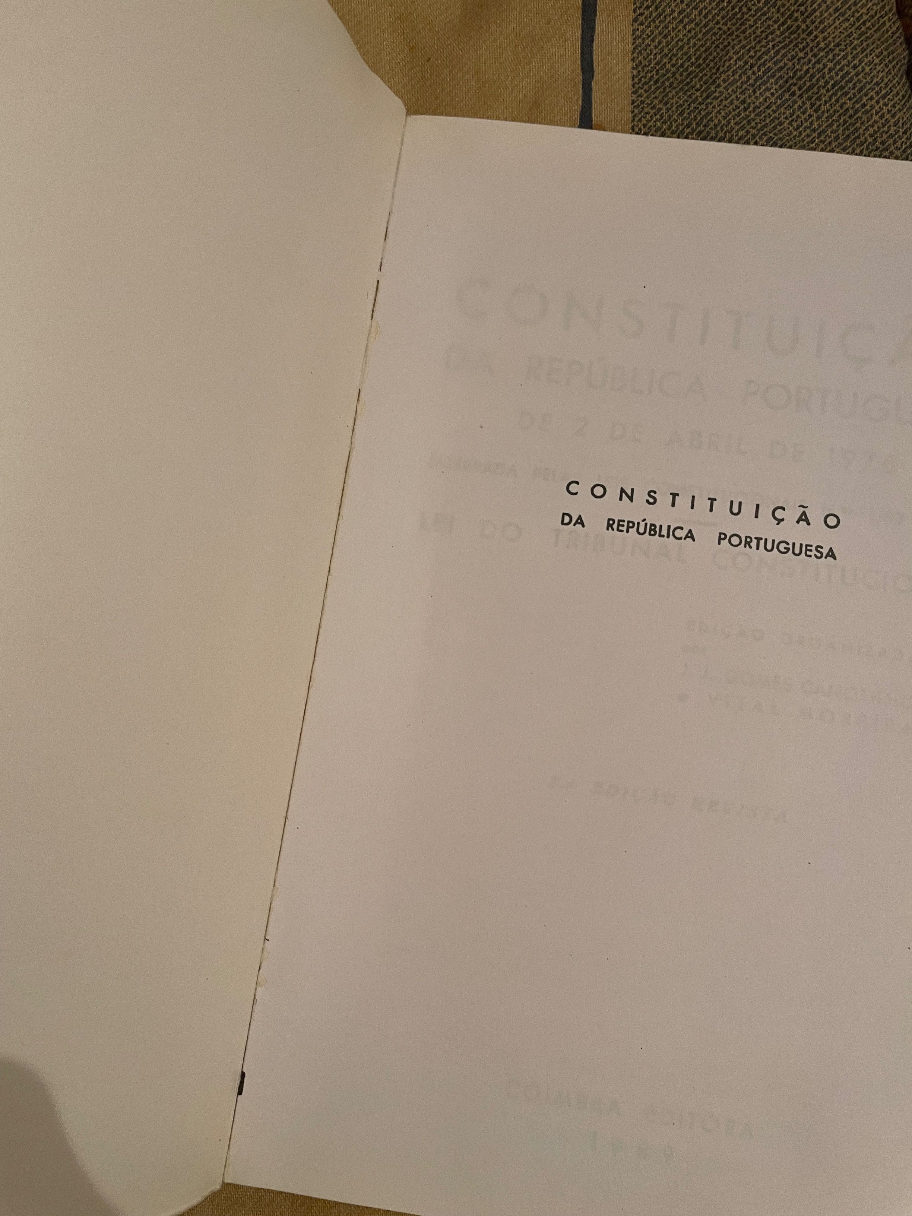 Livro Constituição Da República Portuguesa