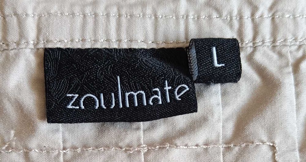 Spódnica na szelkach beżowa z bawełny L