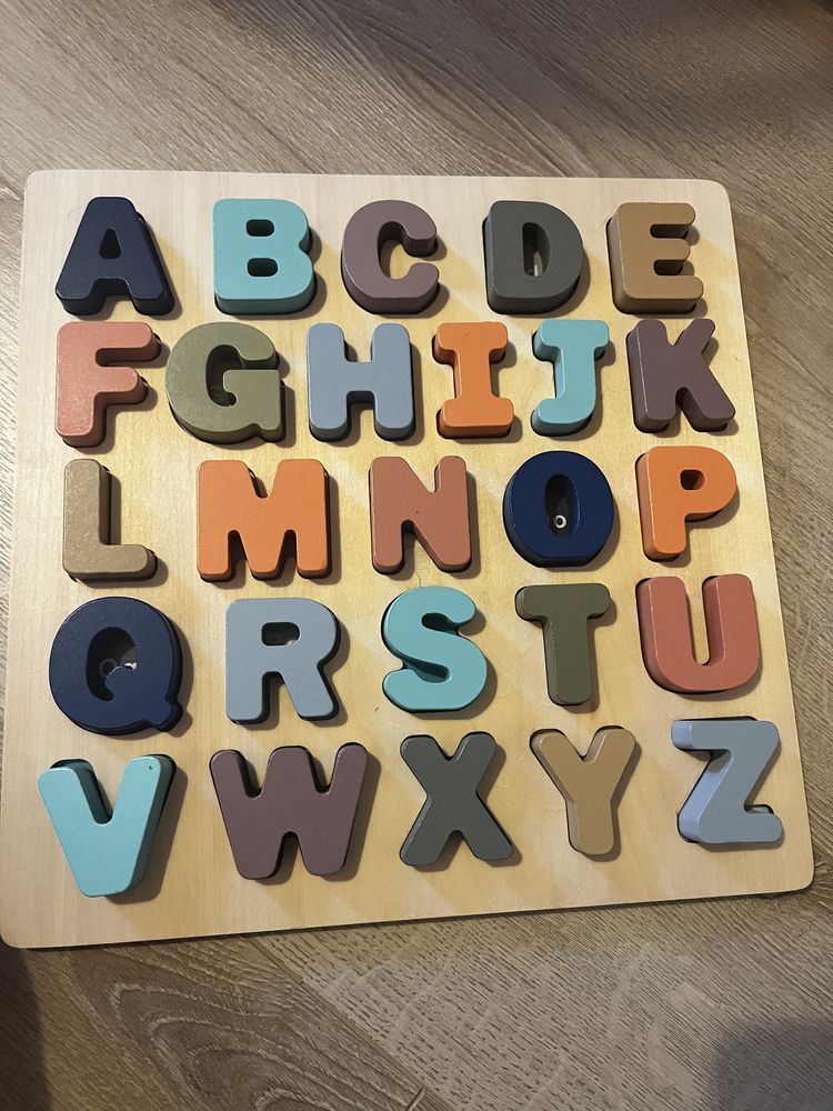 Sorter alfabet drewniany