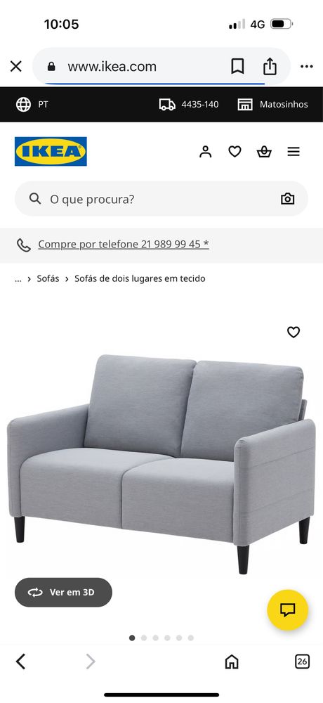 Sofa2 lugares ikea  bom estado sem manchas