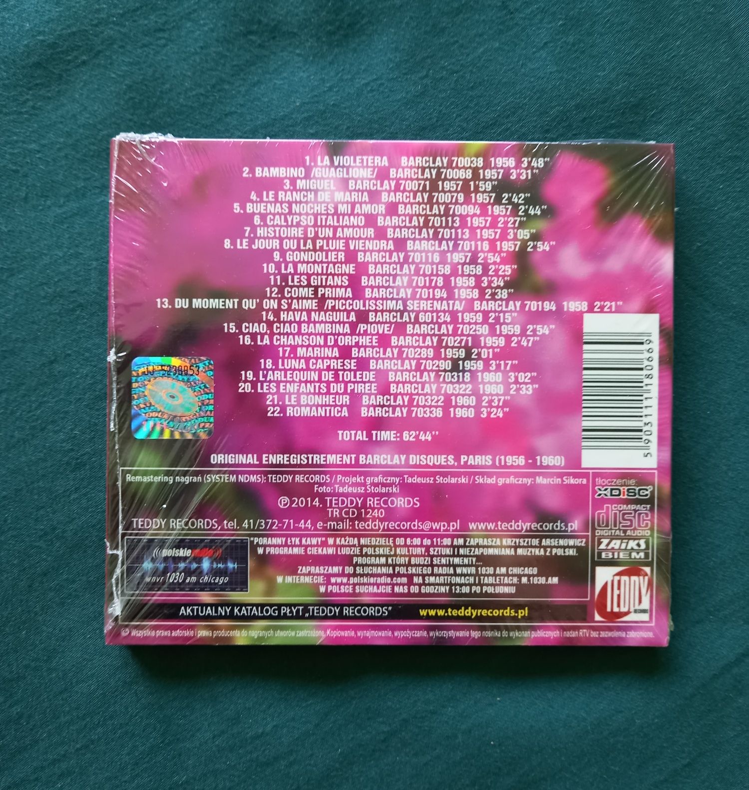Dalida płyta CD po francusku lata 50/60 Teddy Records