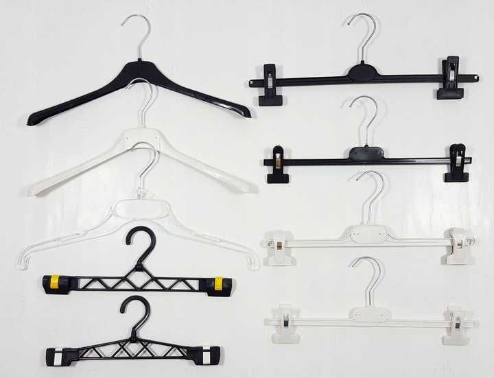 WIESZAKI odzieżowe do szafy, sklepu, garderoby cena za 10 sztuk.