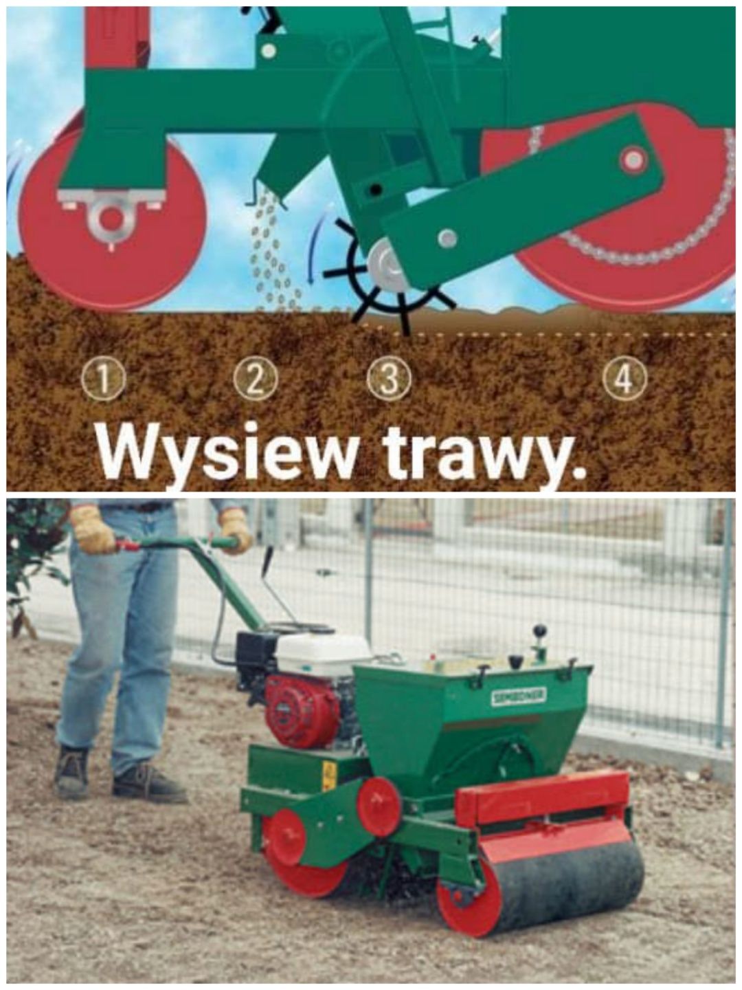Równanie terenu glebogryzarka separacyjna trawnik koparka wozidło łado