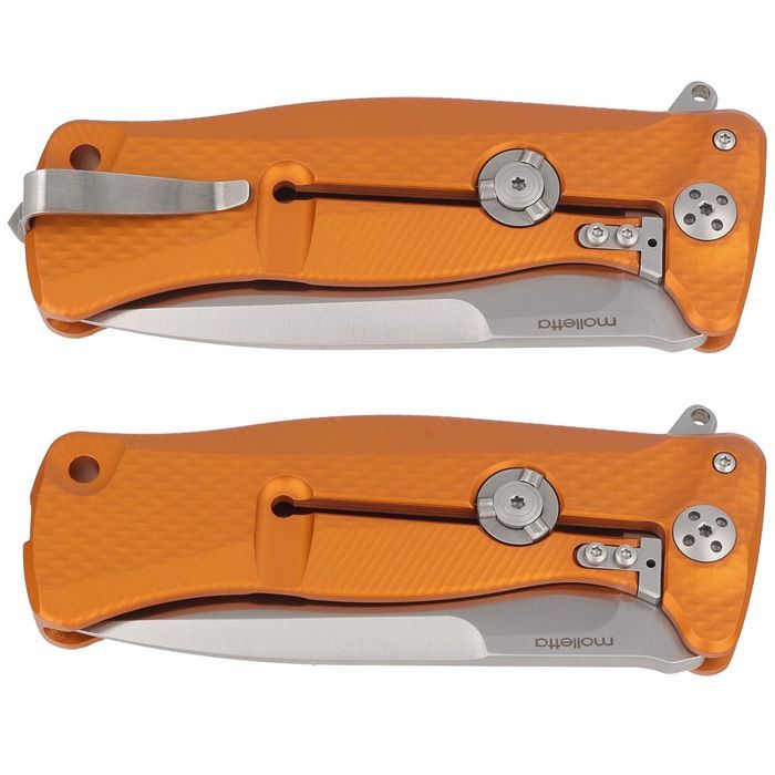 Nóż składany LionSteel SR11A Orange Aluminium, Satin Sleipner by Molle