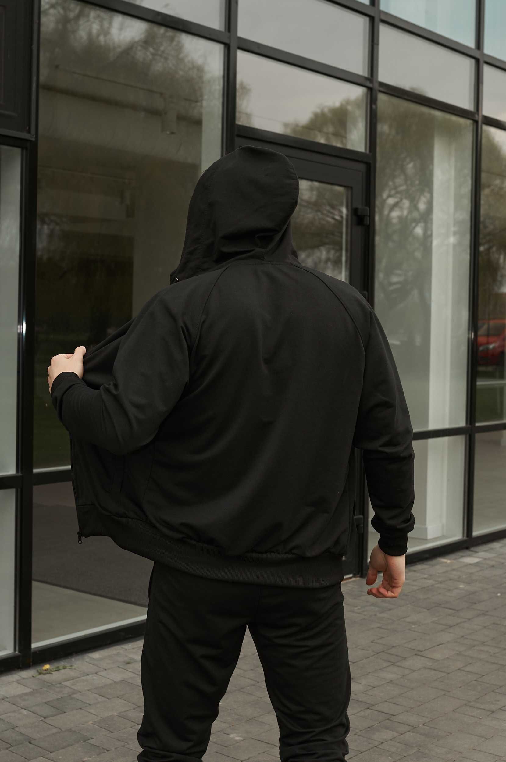 Спортивный костюм мужской весенний черный Nike барсетка в подарок