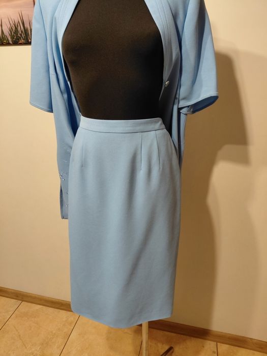 Komplet damski, żakiet dłuższy i spódnica marki Weill, rozmiar L/XL