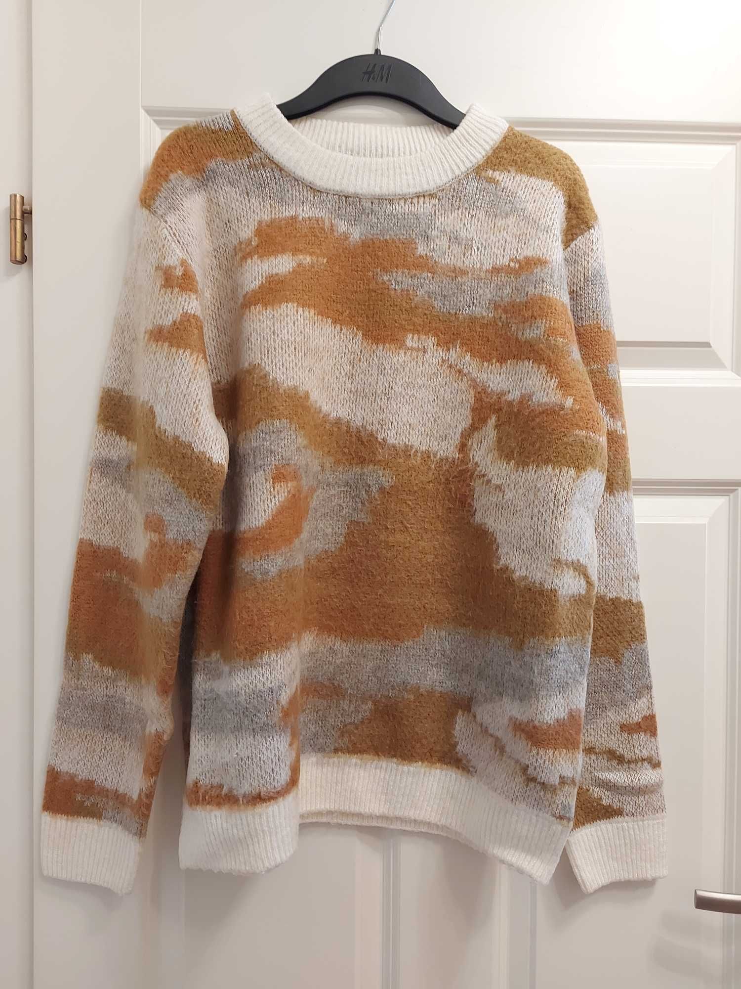 Sweter Reserved Kolorowy wzór uniseks na jesień