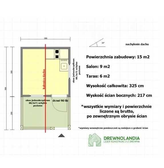 Domek ogrodowy Drewnolandia 500 x 300 cm