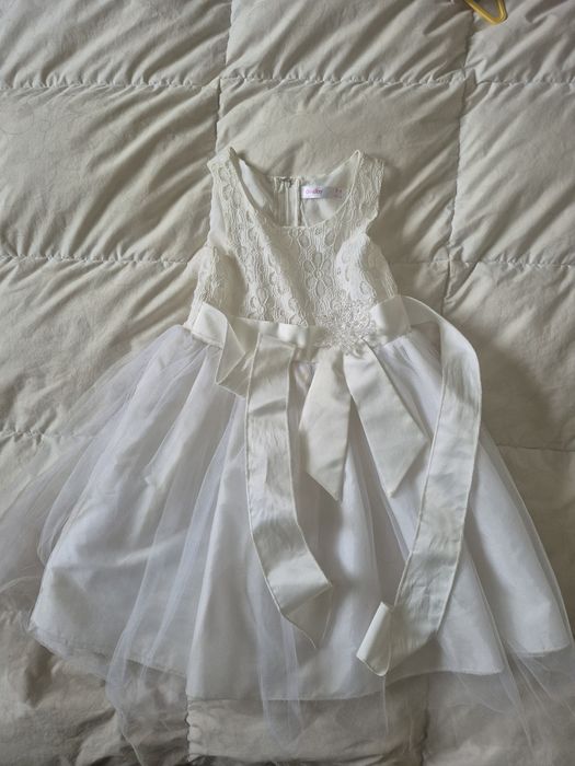 Нарядное платье, снежинка на НГ 116-122 см