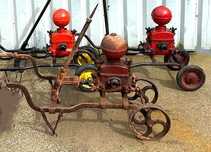 Bombas de transfega antigas, agricultura, vinicultura