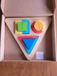 Drewniany sorter figury geometryczne Montessori  edukacyjna dzień dzie