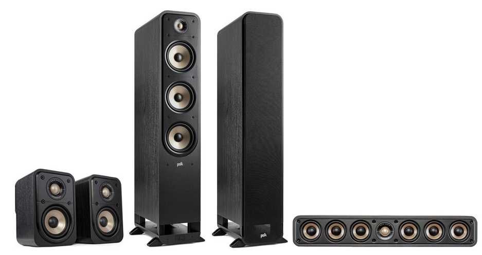 Zestaw kolumn 5.0 Polk Audio Signature Elite ES60 - czarny