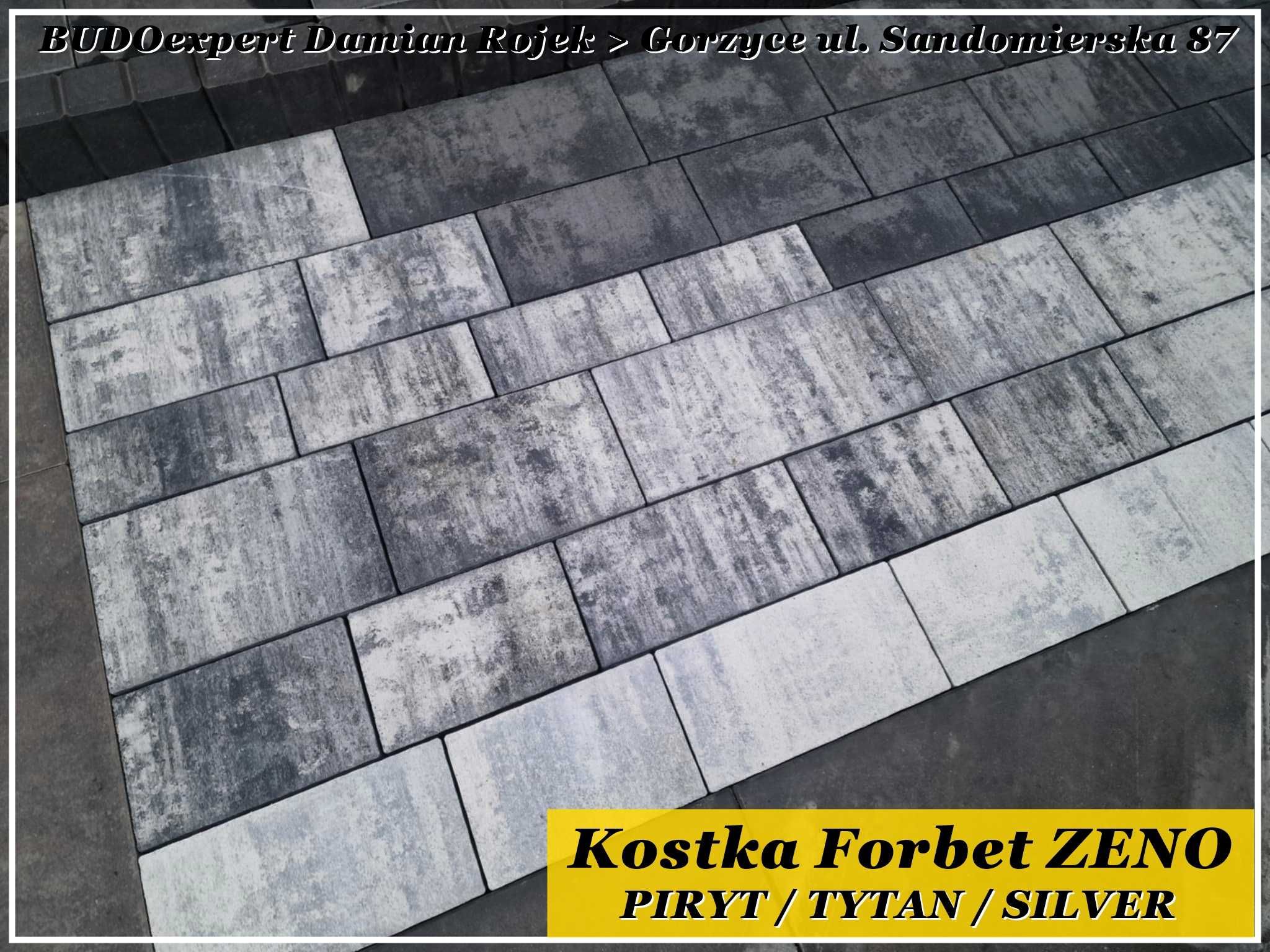 Kostka brukowa Forbet ZENO Tiramisu Tytan Silver Piryt Ideo Polbruk