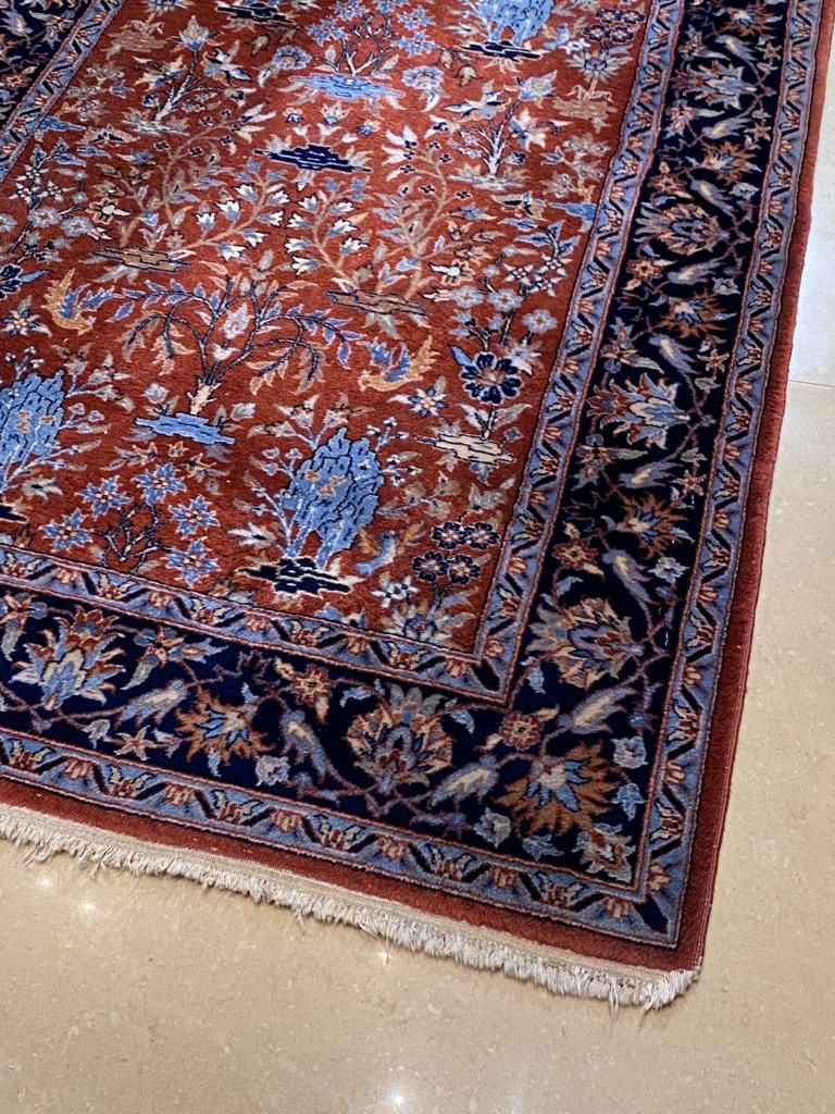 Qom Kork na jedwabiu 155 # 78 Perski dywan ręcznie tkany z Iranu
