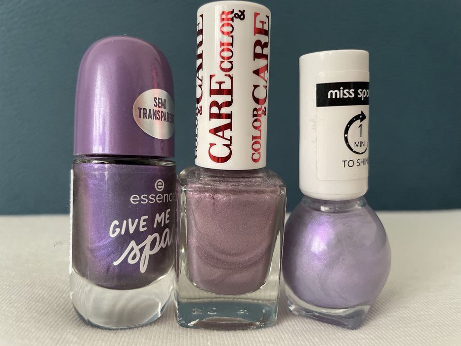 Zestaw 3 lakierow fioletowych za 8 zl! Essence, Delia, Miss Sporty