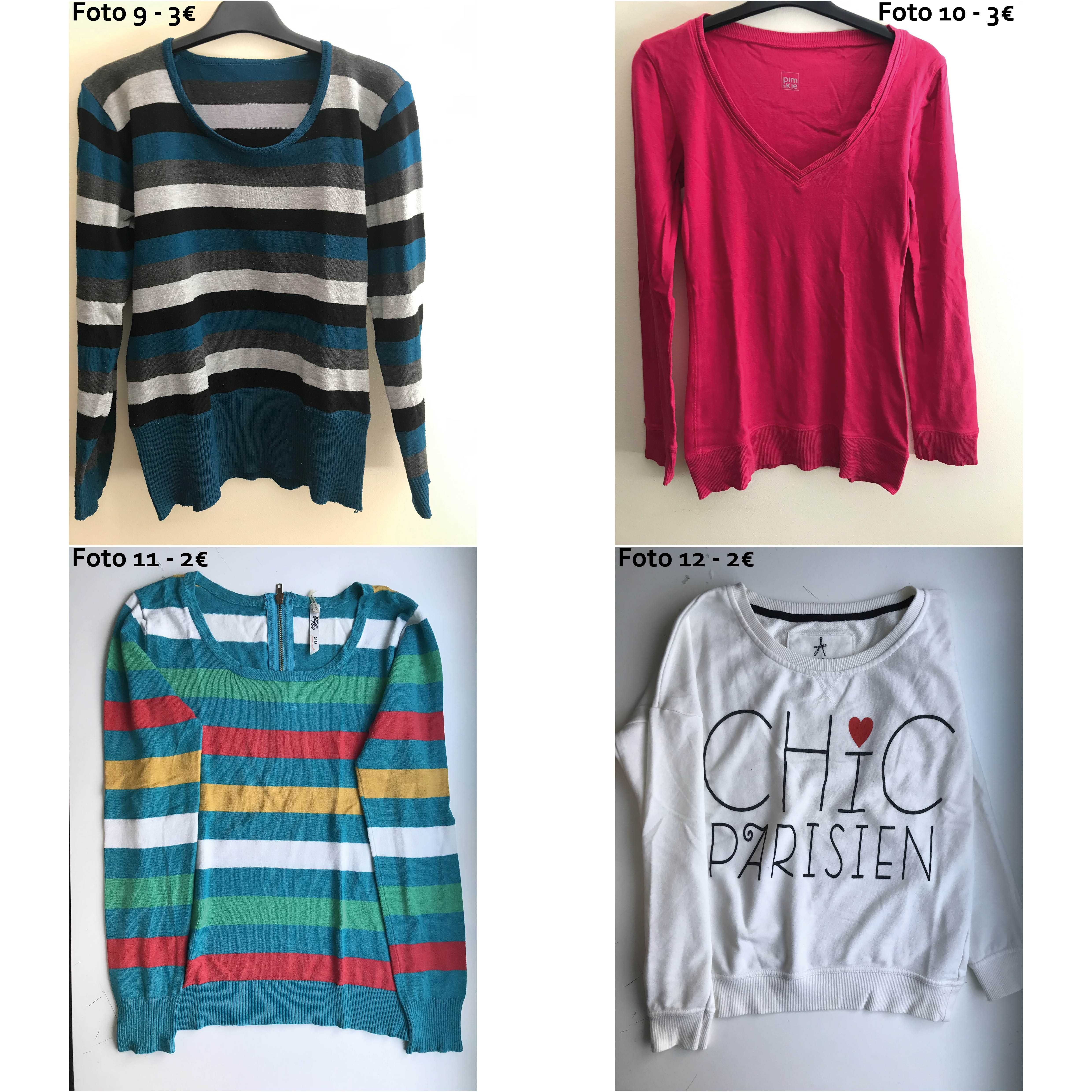 Roupa - (camisola, blusas, camisas) a partir de 2€
