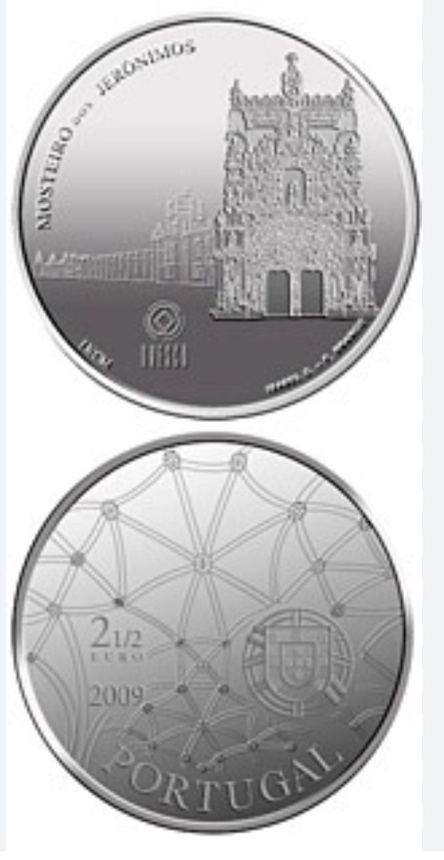 Moedas comemorativas raras portuguesa 2,5€