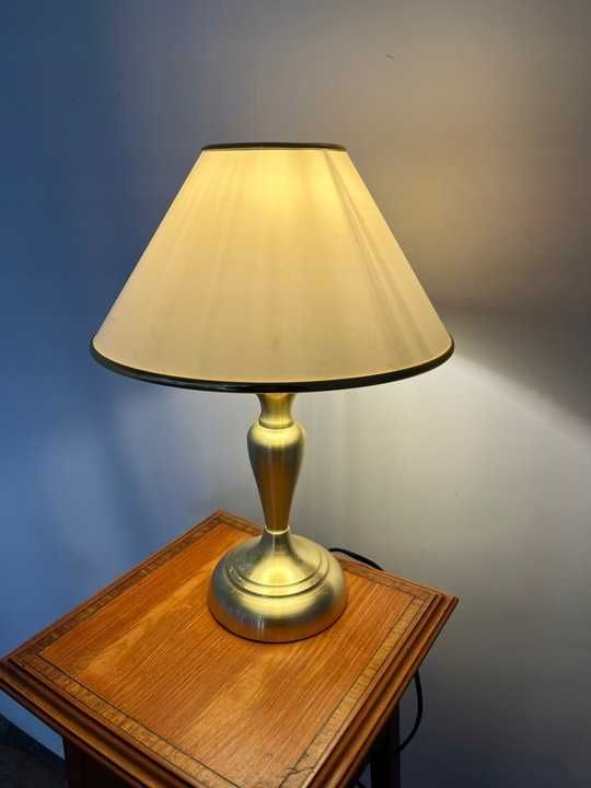 Lampka, lampa nocna, stołowa mosiądzowana- dotykowa