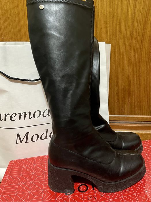 Botas de cano alto plataforma