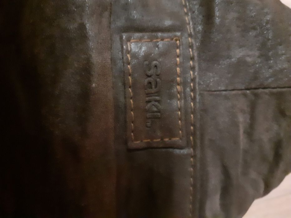 Męska skórzana kurtka/płaszcz