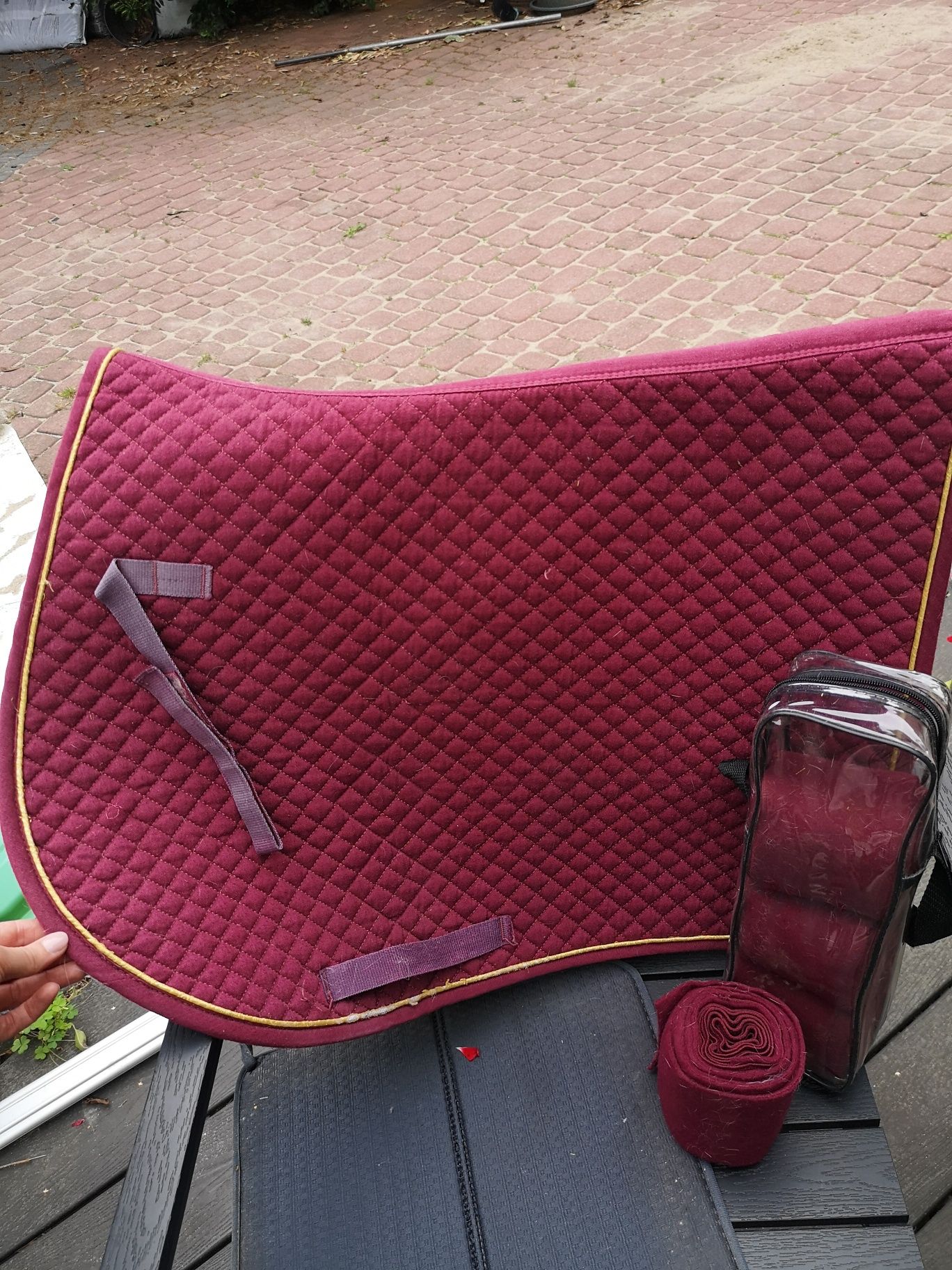 HKM Czaprak VS + owijki bordo