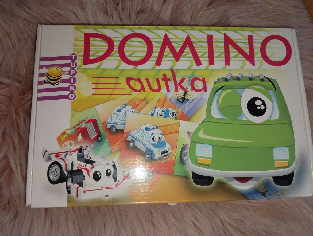 Gra Domino autka 4+ pudełko prezent zabawka j.nowe