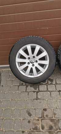 Oryginał alufelgi z oponami zimowymi vw passat b6, 16" 5x112