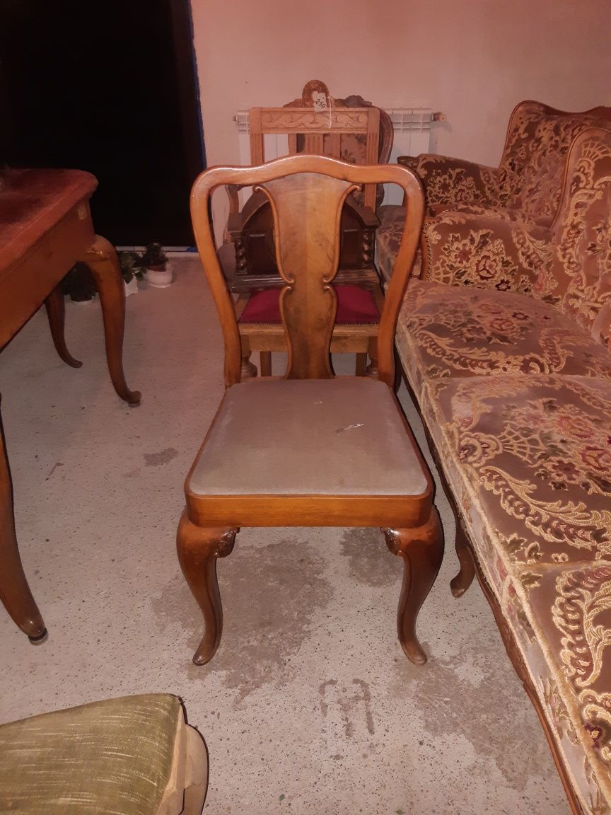 Stoł i 6 krzesla antyki