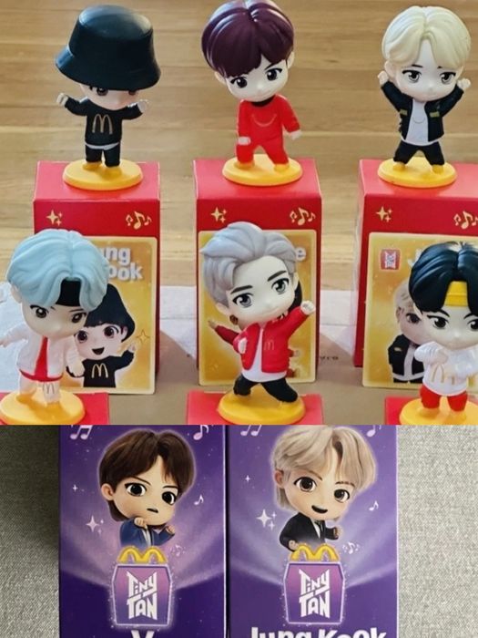 Куклы BTS-McDonald's.Suga,Jung Kook,RM, Jimin,V, j-Hope.Friends куколк