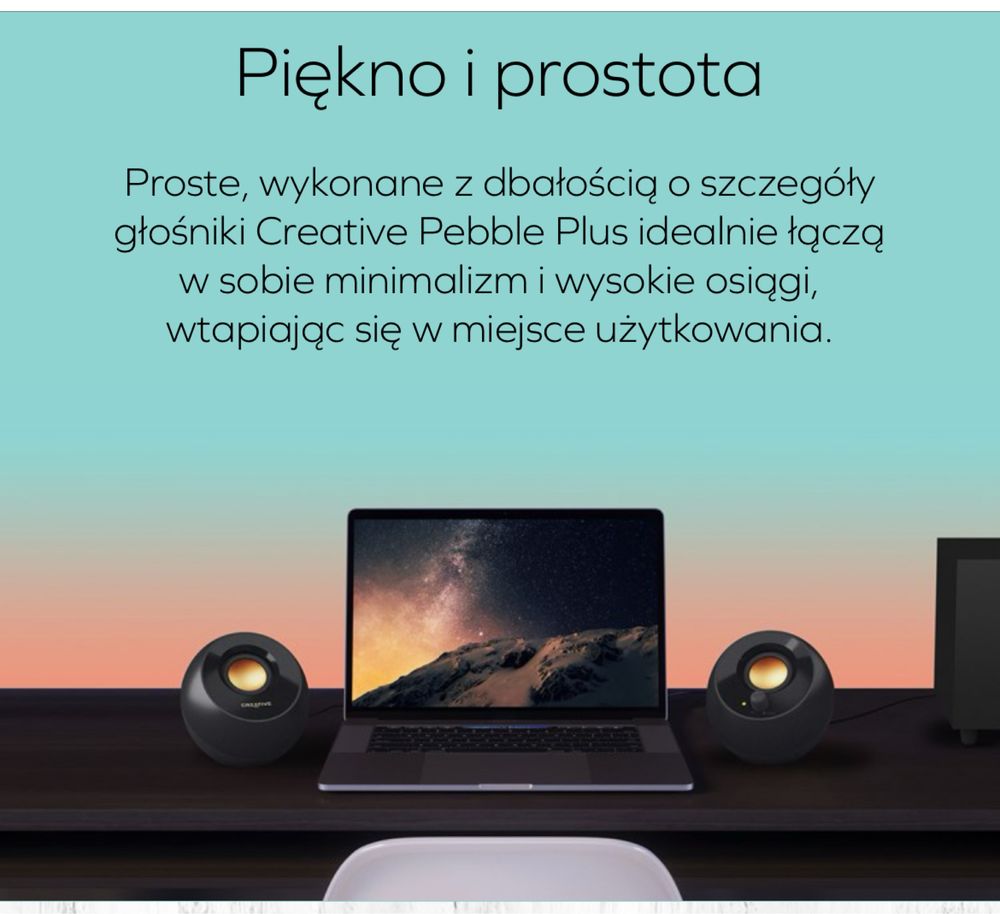 Creative Pebble Plus  Głośniki stacjonarne 2.1 USB z subwooferem