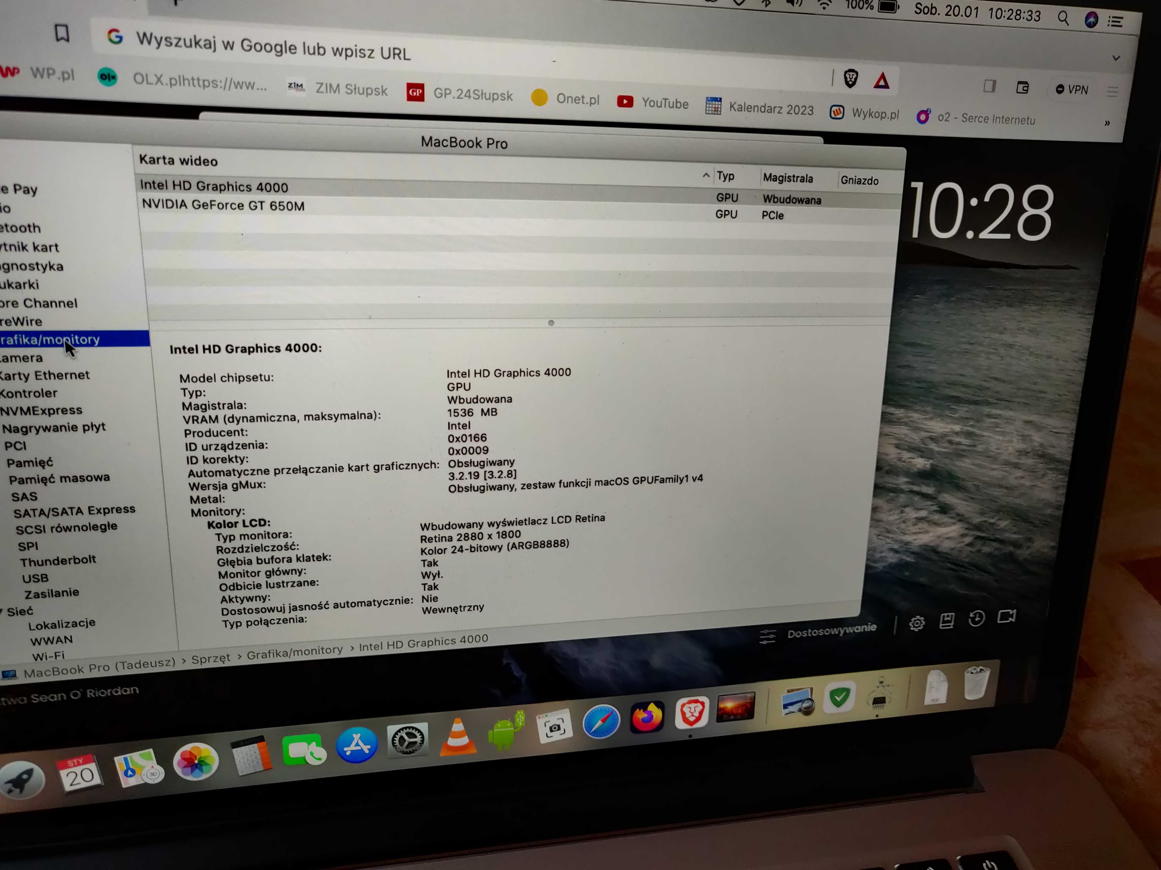 MacBook Pro retina 15,4" A1398 pilnie sprzedam z pow.wyjazdui.Obniżka!