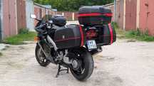 Komplet kufrów w systemie 1 klucza Givi E45 + Oparcie pasaźera