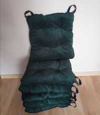 Zestaw 6 poduszek na krzesła nowe butelkowa zieleń granulat gąbki