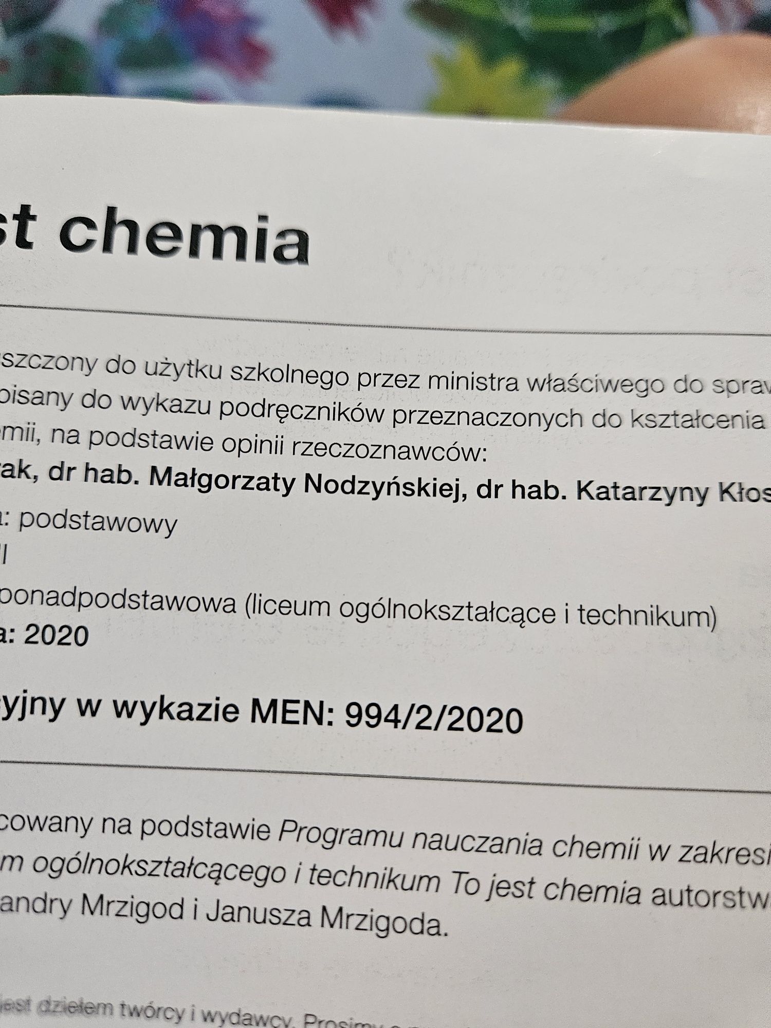 To jest chemia 2, podręcznik do liceum i technikum