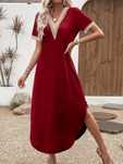 Elegancka letnia sukienka z gipiura XL