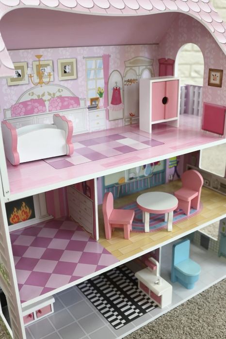 Ляльковий будиночок Limo Toy MD-1204 — великий дерев'яний 3-поверховий