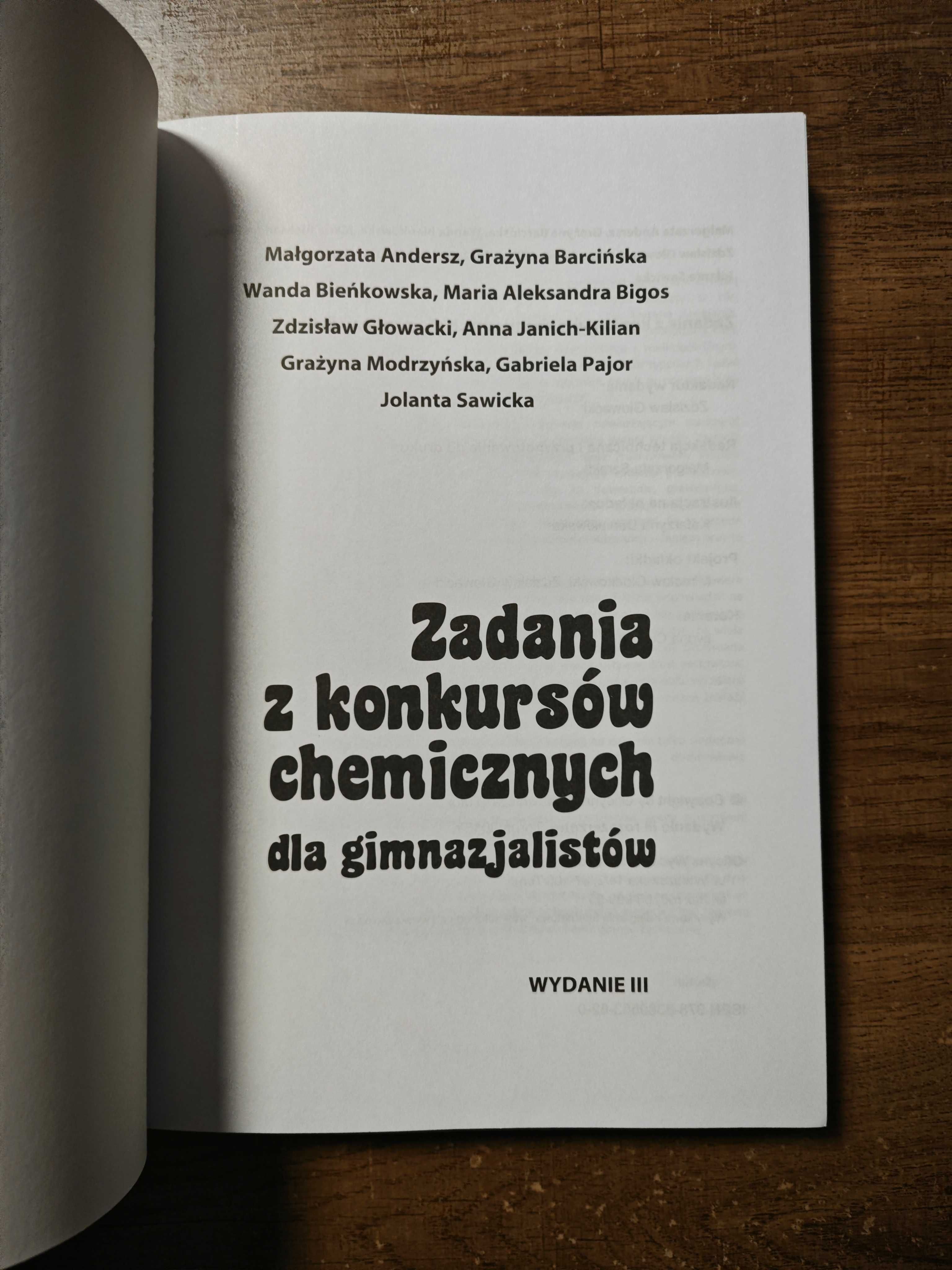 Zadania z konkursów chemicznych dla gimnazjalistów