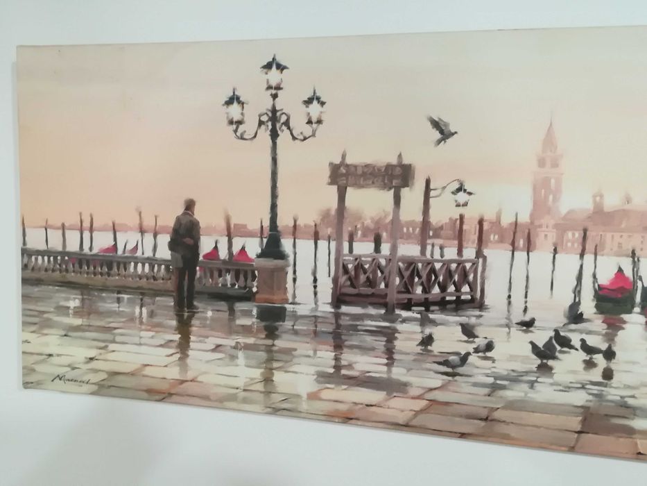 Obraz Richard Macneil Wenecki Port 100x32 cm