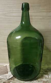 Garrafões vintage em vidro verde / castanho