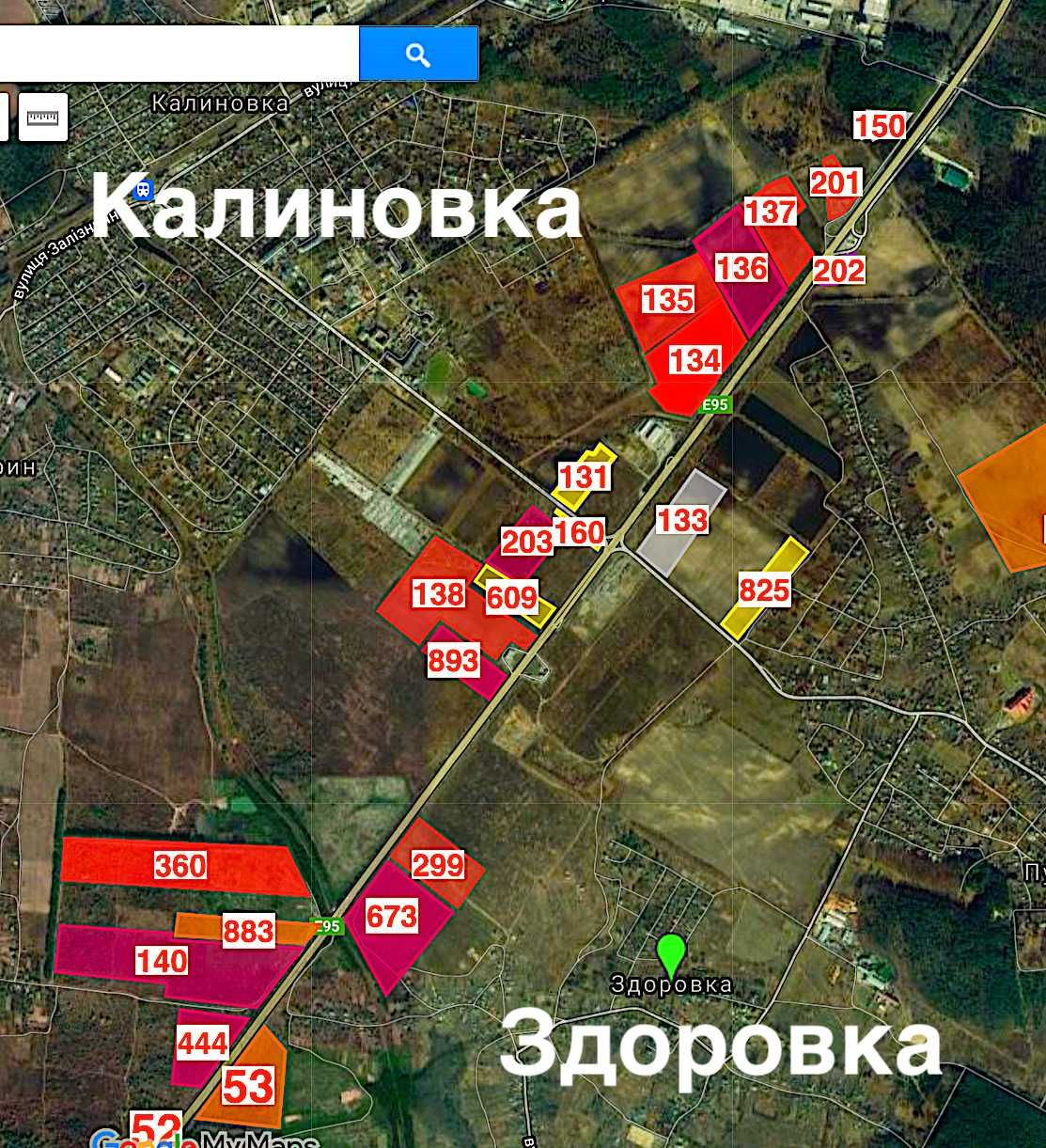 Продаж 8 га Фасад трассы под коттеджы в 10 км от Киева, Боярка