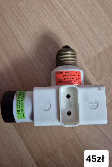 rozgałęźnik do gniazda żarówki tzw. złodziejka
