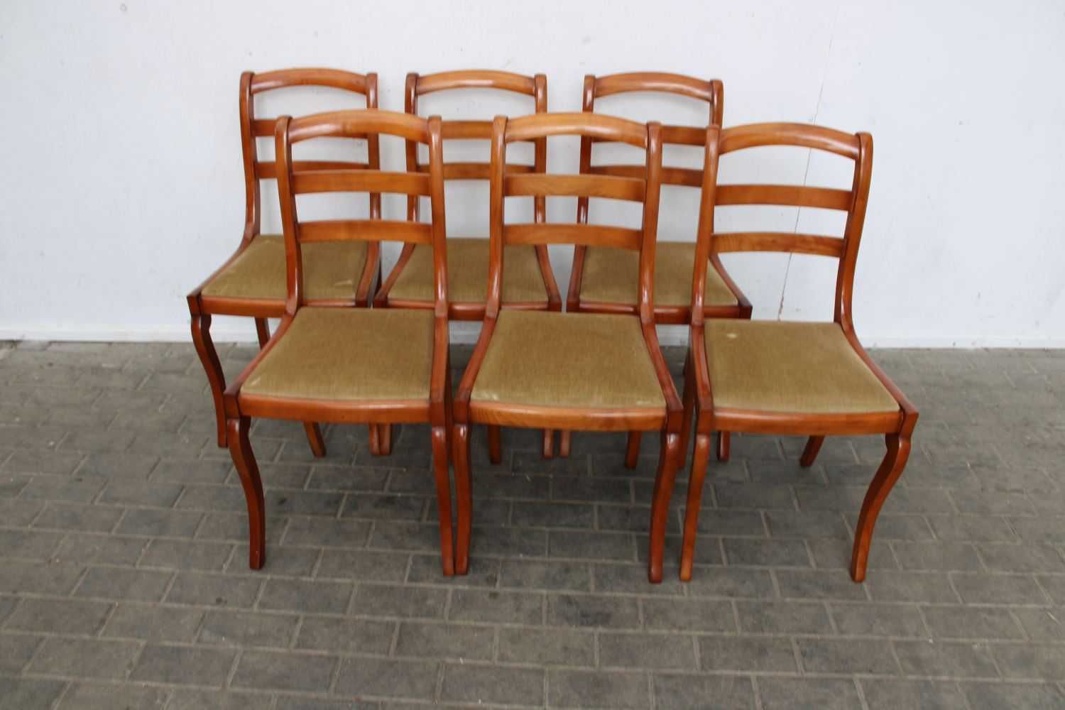 Stylowy komplet 6 krzeseł Biedermeier 433