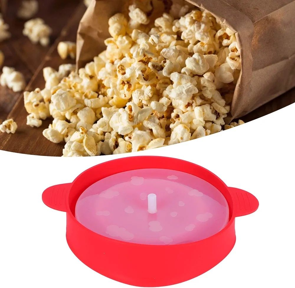 Składana silikonowa miska do popcornu do mikrofali