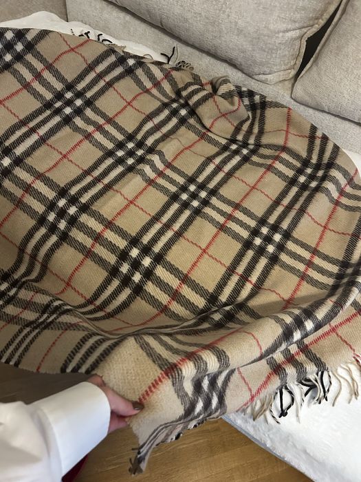 Плед шерсь + альпака в стиле burberry большой
